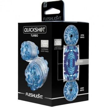 Мастурбатор FLESHLIGHT QUICKSHOT TURBO BLUE ICE